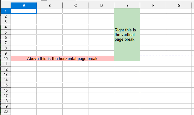 page breaks libreoffice